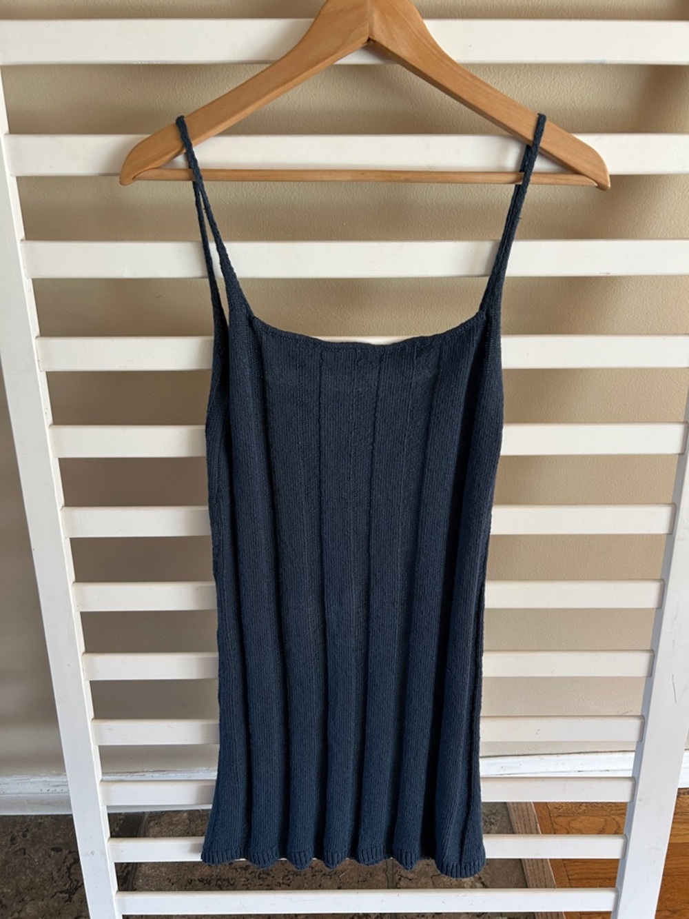 FP BEACH Stellar Ribbed Knit Sleeveless Mini Sweater Dress Blue Small - Picture 3 of 13